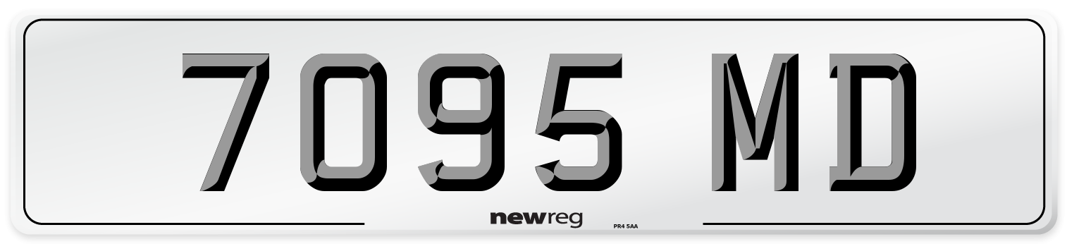 7095 MD Number Plate from New Reg